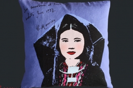 Cushion cover printed Vietnamese ethnic woman -Miss Lam